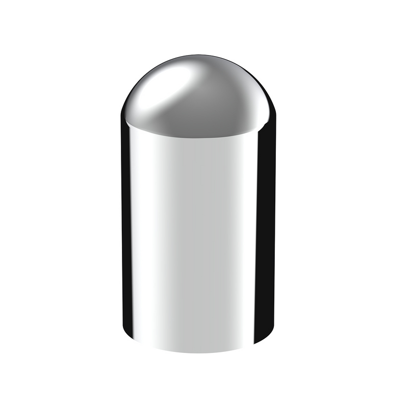 United Pacific 33mm x 3-3/4" Chrome Plastic Dome Nut Cover Thread-On (Bulk) 10563B
