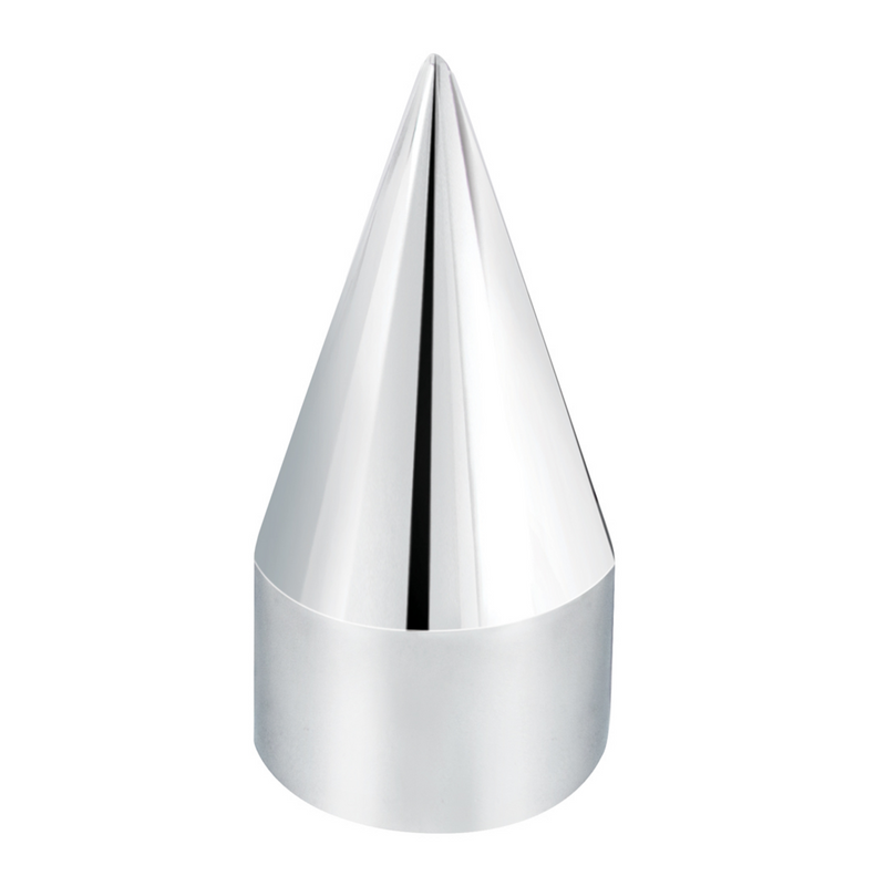 United Pacific 33mm x 4-1/8" Chrome Plastic Spike Nut Cover Push-On (Bulk) 10566B