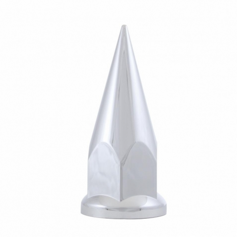 United Pacific 33mm X 4 7/8" Chrome Plastic Super Spike Nut Cover Push-On (Bulk) 10570B