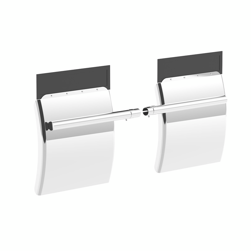 United Pacific 24" x 24" Stainless Competition Series Quarter Fender Set Tube Bracket (Pair) 10585