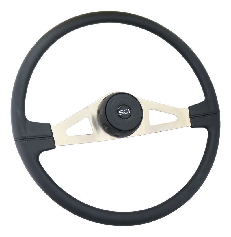 Steering Creations 20" Black Polyurethane Steering Wheel- Thunderbolt