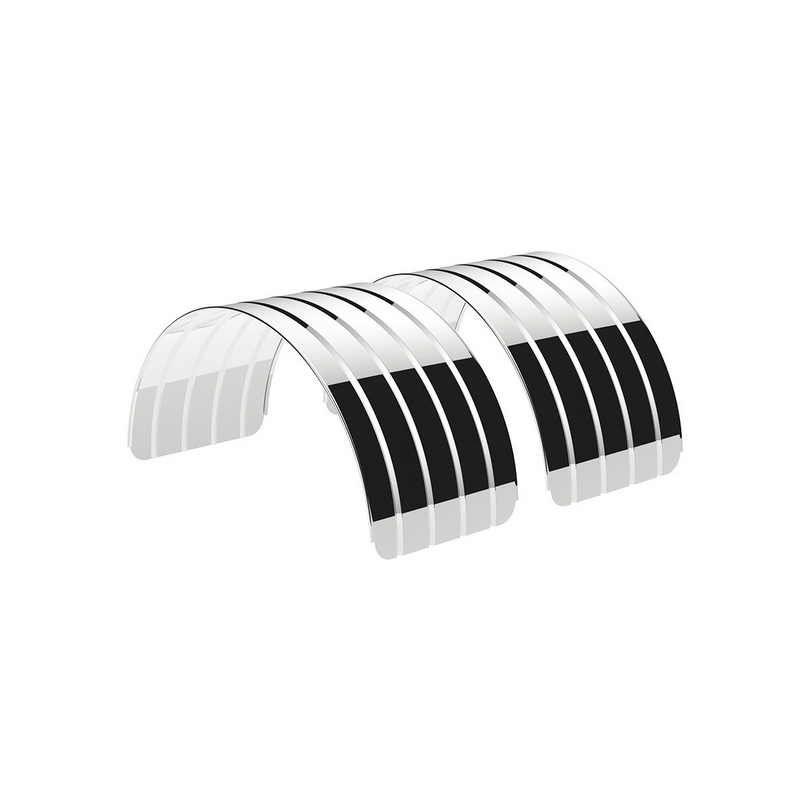United Pacific 80" 430 Stainless Steel (18ga) Single Axle Fender SR Series (Pair) 10617