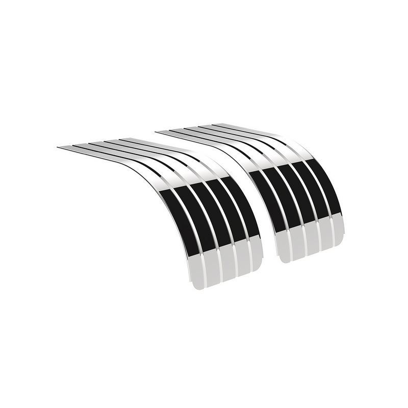 United Pacific 66" 430 Stainless Steel (18ga) Half Fender SR Series (Pair) 10619
