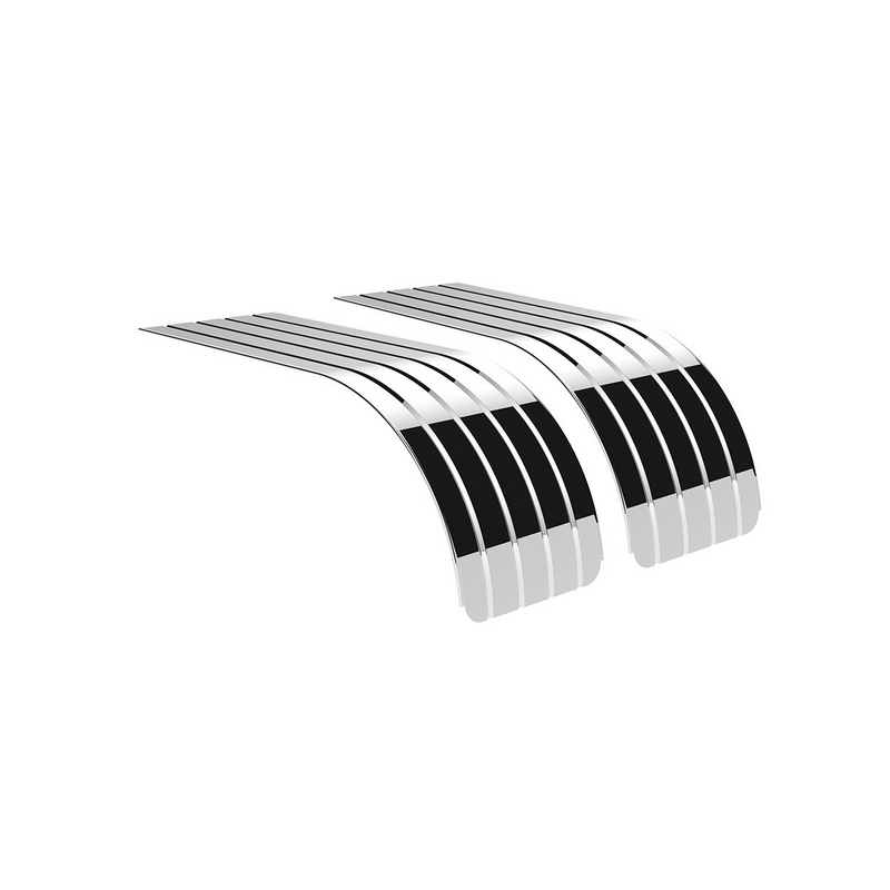 United Pacific 80" 430 Stainless Steel (18ga) Half Fender SR Series (Pair) 10622