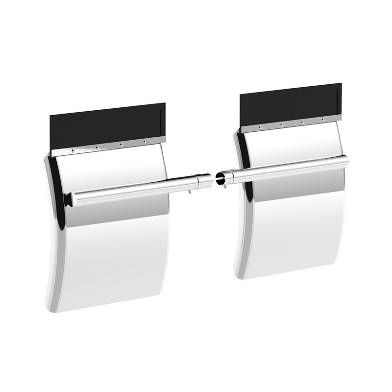 United Pacific 24" X 24" 430 Stainless Quarter Fender With Tube Bracket Set (Pair) 10636