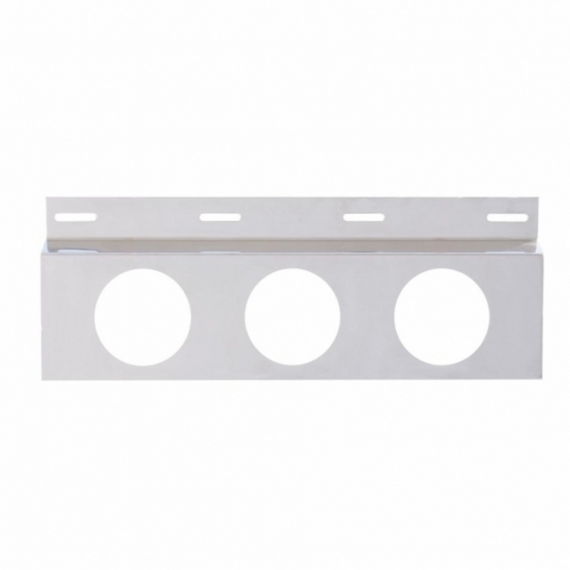 United Pacific Stainless Top Mud Flap Bracket Three 4" Light Cutout (Each) 10640