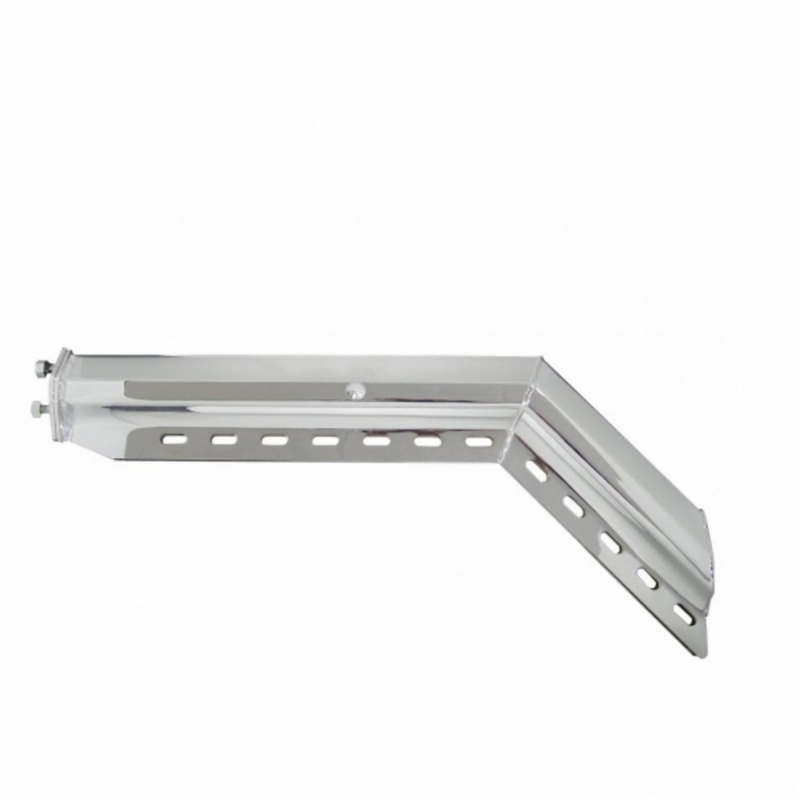 United Pacific 30" Chrome 45-Degree Angled Heavy Duty Mud Flap Hangers 2.5" Bolt Pattern (Pair) 10643