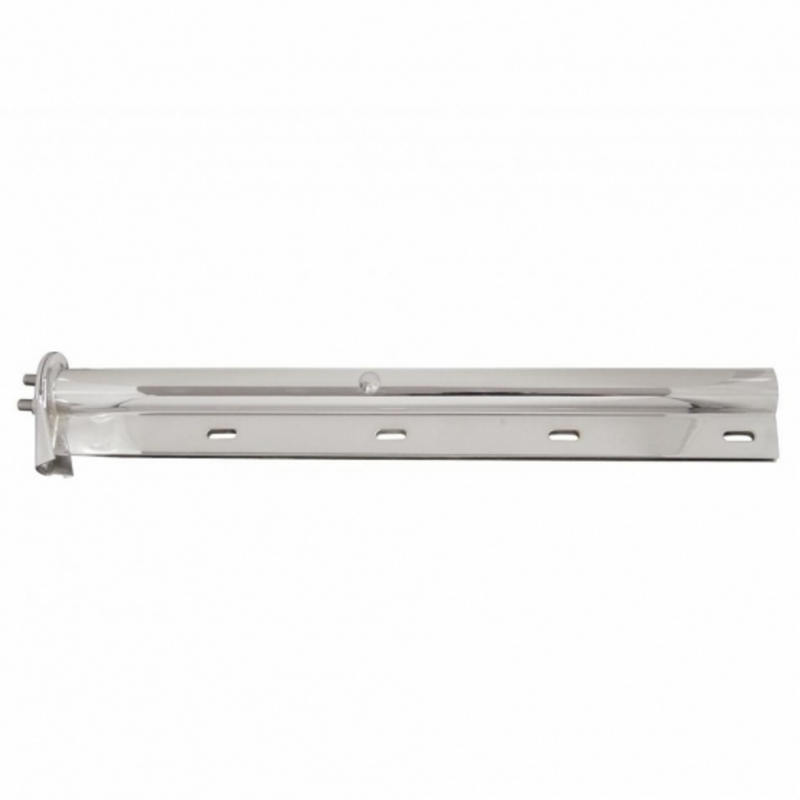 United Pacific 30" Stainless Light Duty Mud Flap Hangers (Open End Cap) 1-1/8" Bolt Pattern (Pair) 10647