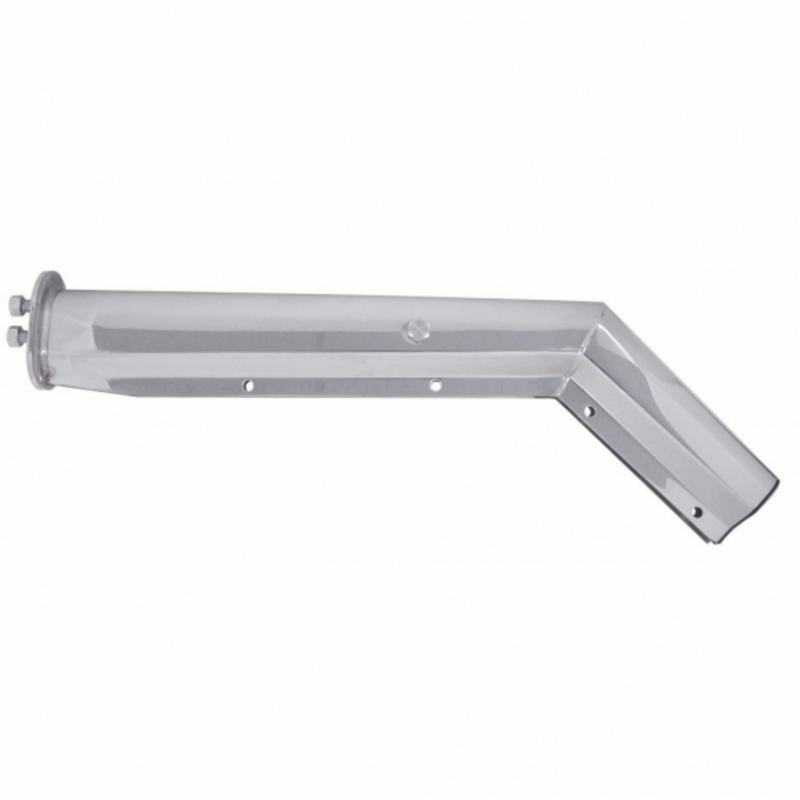United Pacific 28" Chrome 45-Degree Angled Mud Flap Hangers 1-1/8" Bolt Pattern (Pair) 10651