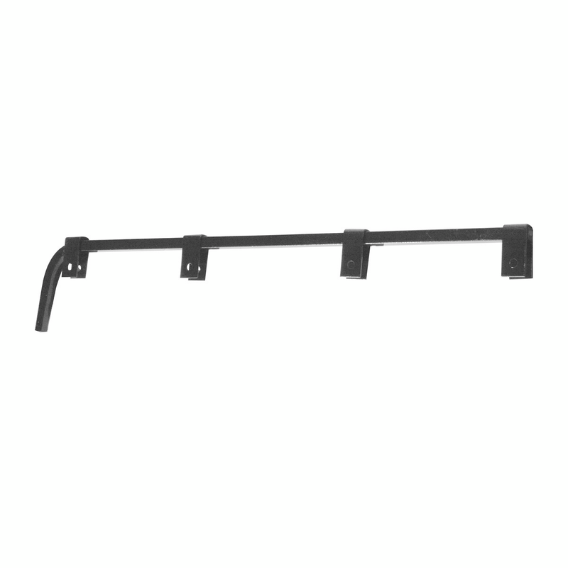 United Pacific Black Straight Mud Flap Hangers No Coil (Pair) 10671