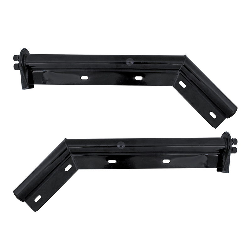 United Pacific 28" Black 45-Degree Angled Mud Flap Hangers 1-1/8" Bolt Pattern (Pair) 10681
