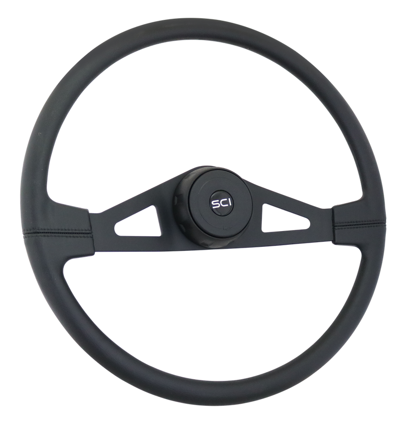 Steering Creations 20" Black Polyurethane Rim Steering Wheel- Taft