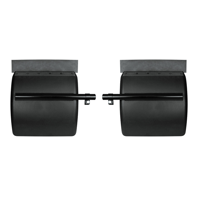 United Pacific 24" X 24" Black Poly Quarter Fender Set (Pair) 10711