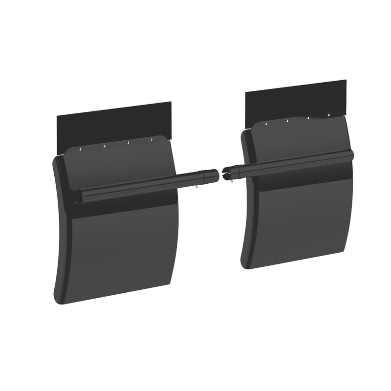 United Pacific 24" X 24" "Competition Series" Heavy Duty Black Poly Quarter Fender Set 10714