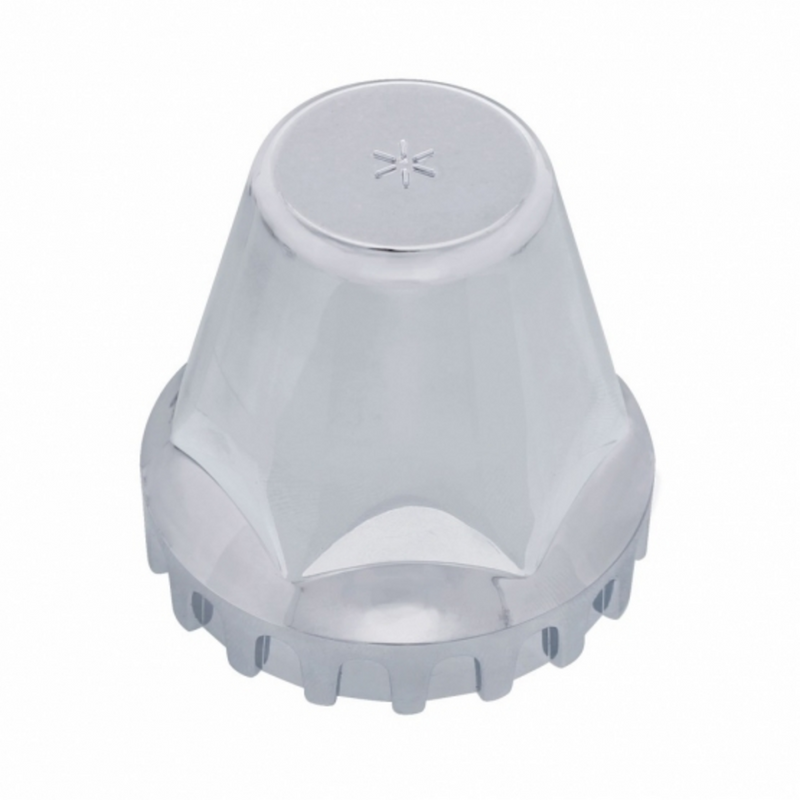 United Pacific 33mm X 2" Chrome Plastic "Low Rider" Nut Cover Thread-On (Bulk) 10719B