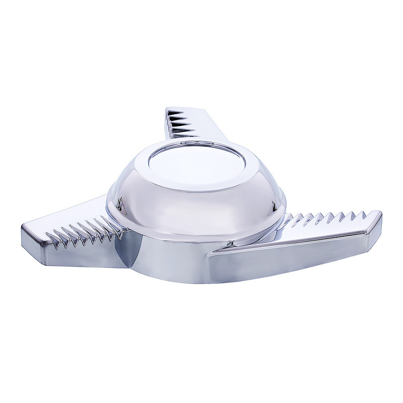 United Pacific Chrome Plastic 3 Bar Left Swing Hubcap Spinner Only 10720