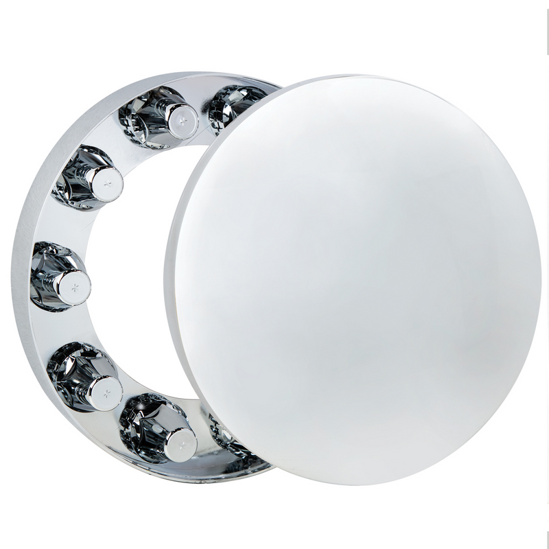 United Pacific Moon Front Axle Cover With 33mm Thread-On Low Profile Nut Cover Chrome 10727