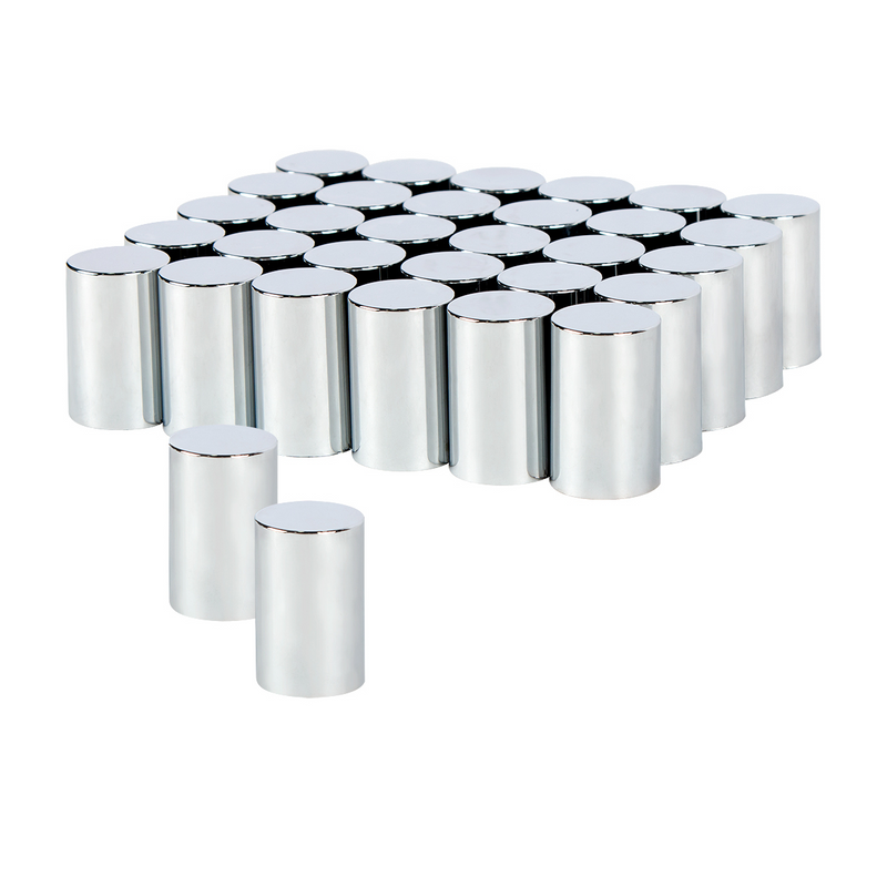 United Pacific Chrome Cylinder Hubcap Nut Cover For 1999-2018 Chevy & GMC 2500/3500-Push-on (Color Box of 32) 10749CB