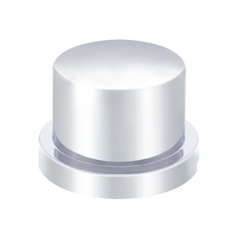 United Pacific 7/16" X 1/2" Chrome Plastic Flat Top Nut Cover Push-On (Bulk) 10750B