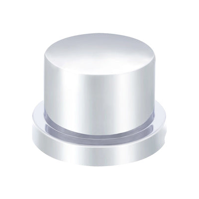 United Pacific 7/16" X 1/2" Chrome Plastic Flat Top Nut Covers - Push On (10 Pack)
