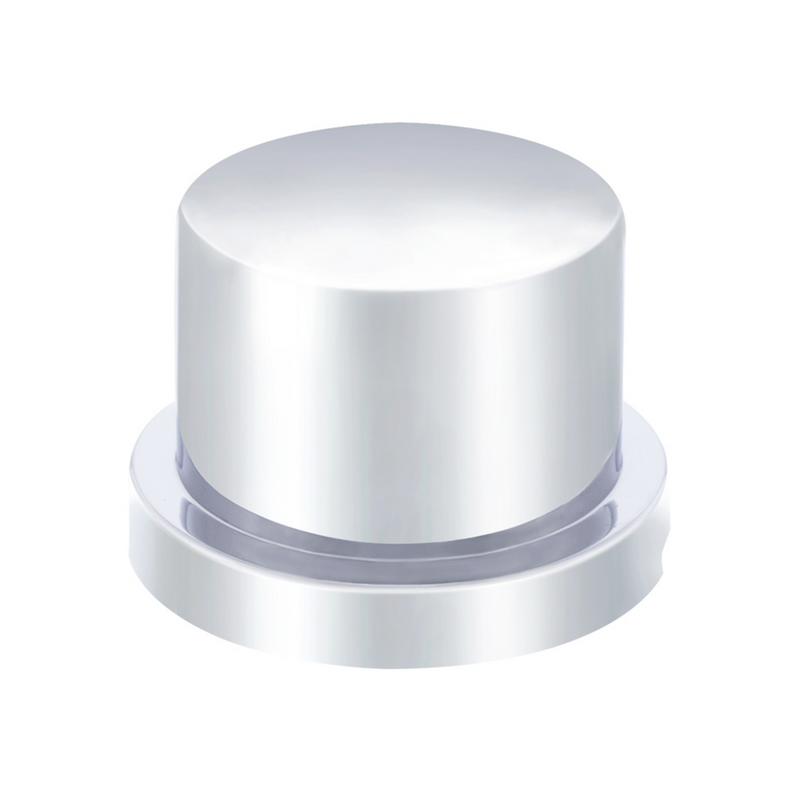 United Pacific 1/2" X 5/8" Chrome Plastic Flat Top Nut Cover Push-On (Bulk) 10751B