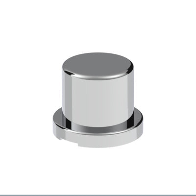 United Pacific 1/2" X 5/8" Chrome Plastic Flat Top Nut Covers - Push On (10 Pack)