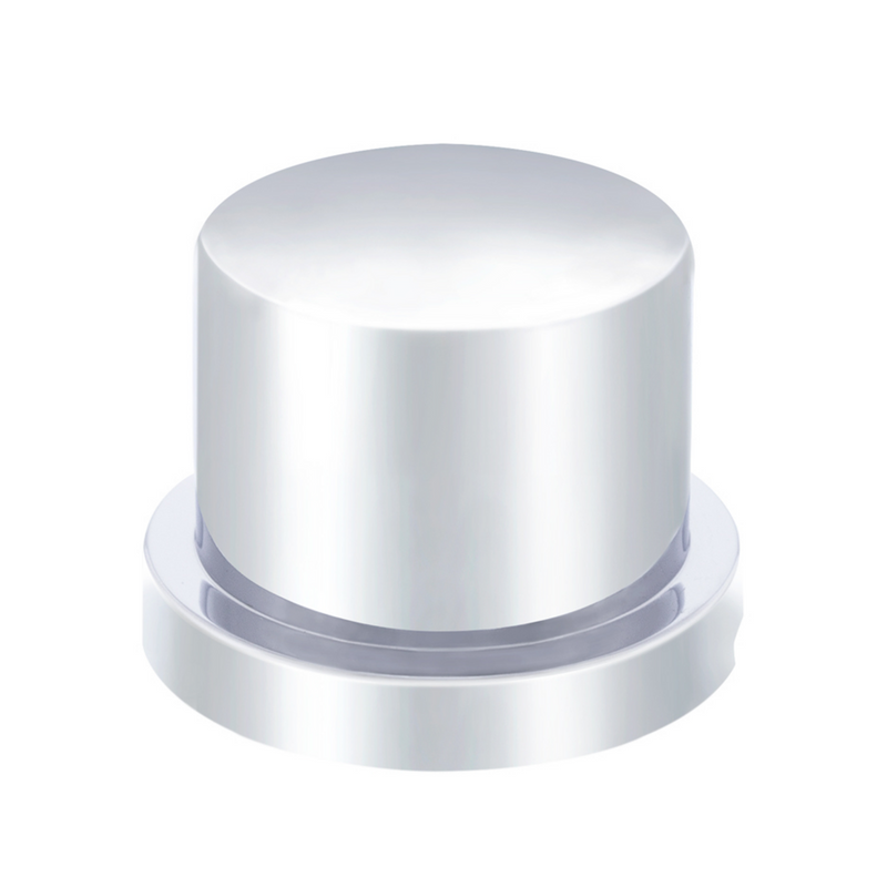 United Pacific 9/16" X 11/16" Chrome Plastic Flat Top Nut Cover Push-On (Bulk) 10752B