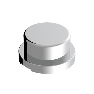 United Pacific 3/4" X 5/8" Chrome Plastic Flat Top Nut Covers - Push On (10 Pack)