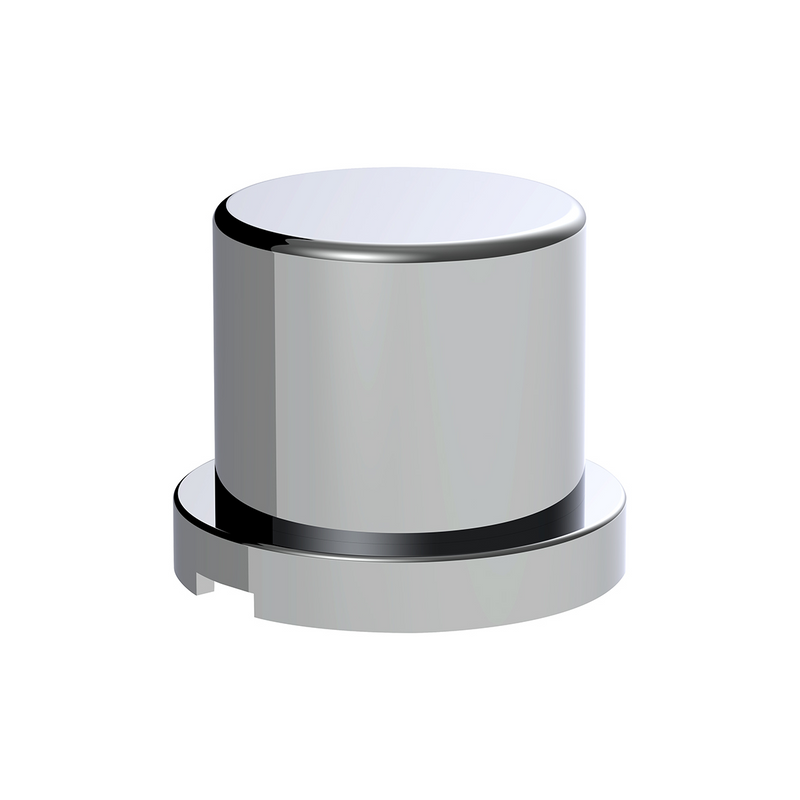 United Pacific 15/16" X 1-3/16" Chrome Plastic Flat Top Nut Cover Push-On (Bulk) 10757B