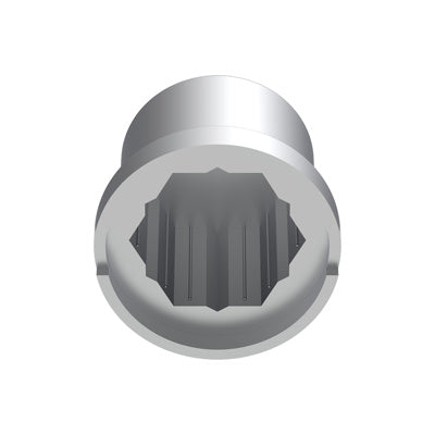 United Pacific 15/16" X 1-3/16" Chrome Frame Nut Cover - Push On (10 Pack)
