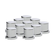 United Pacific 15/16" X 1-3/16" Chrome Frame Nut Cover - Push On (10 Pack)