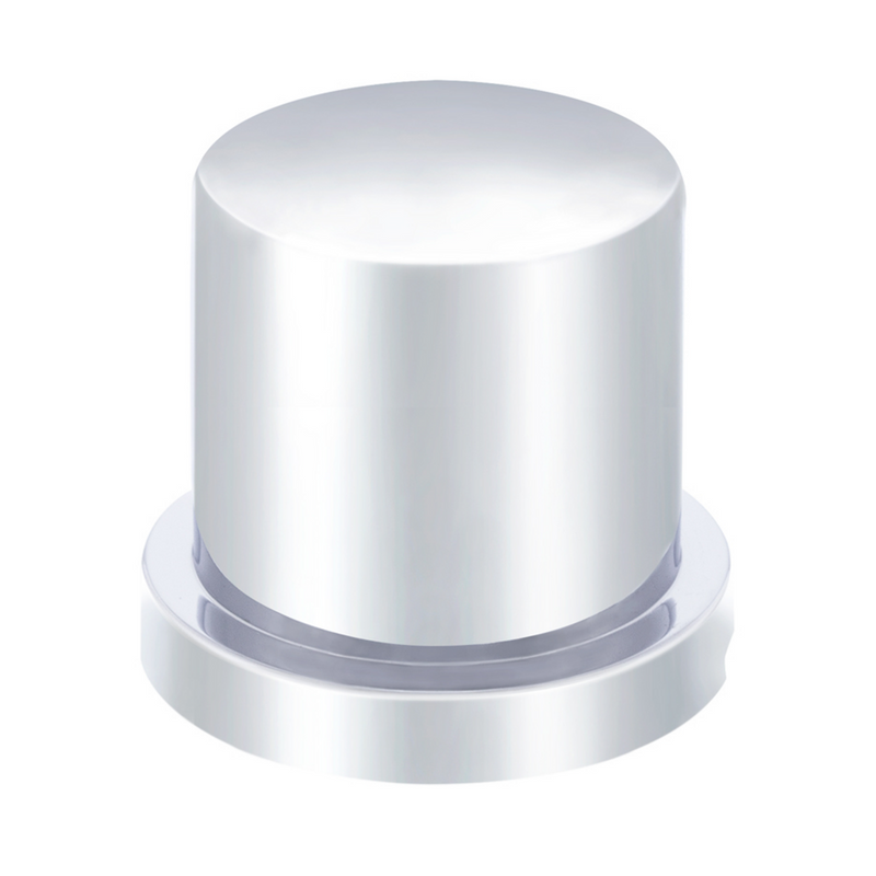 United Pacific 33mm X 1-5/8" Chrome Plastic Flat Top Nut Cover Push-On (Bulk) 10759B