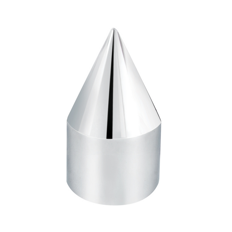 United Pacific 11/16" x 2-1/16" Chrome Plastic Spike Nut Covers Push-On (10-Pack) 10764