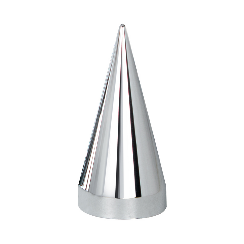 United Pacific 33mm x 4-1/2" Chrome Plastic X Spike Nut Cover Thread-On (Bulk) 10780B