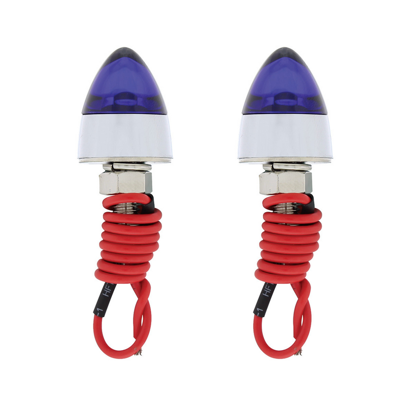 United Pacific LED Bullet License Plate Fastener Blue (2-Pack) 10864