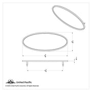 United Pacific Chrome Oval U.S. Emblem
