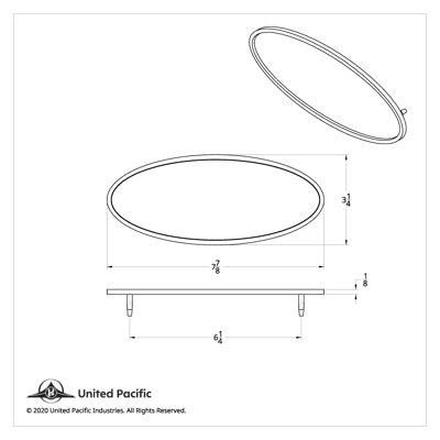 United Pacific Chrome Oval U.S. Emblem