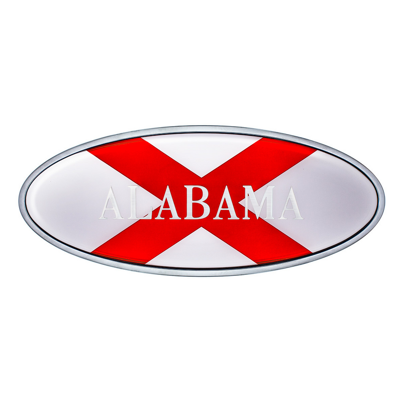 United Pacific Chrome Die Cast Alabama Flag Emblem 10972