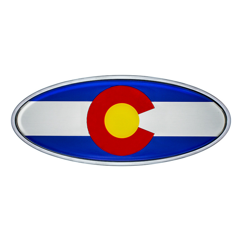 United Pacific Chrome Die Cast Colorado Flag Emblem 10974