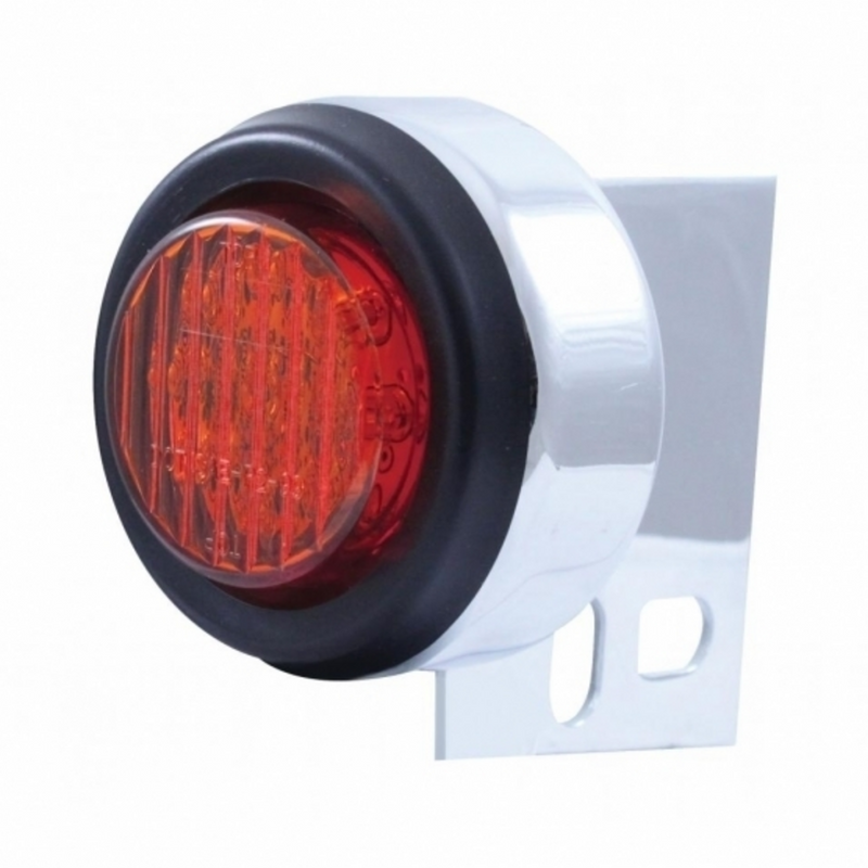 United Pacific 9 LED Mud Flap Hanger End Light With Grommet Red LED/Red Lens 10991