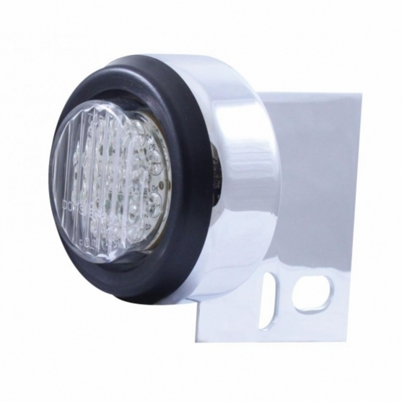 United Pacific 9 LED Mud Flap Hanger End Light With Grommet Red LED/Clear Lens 10993