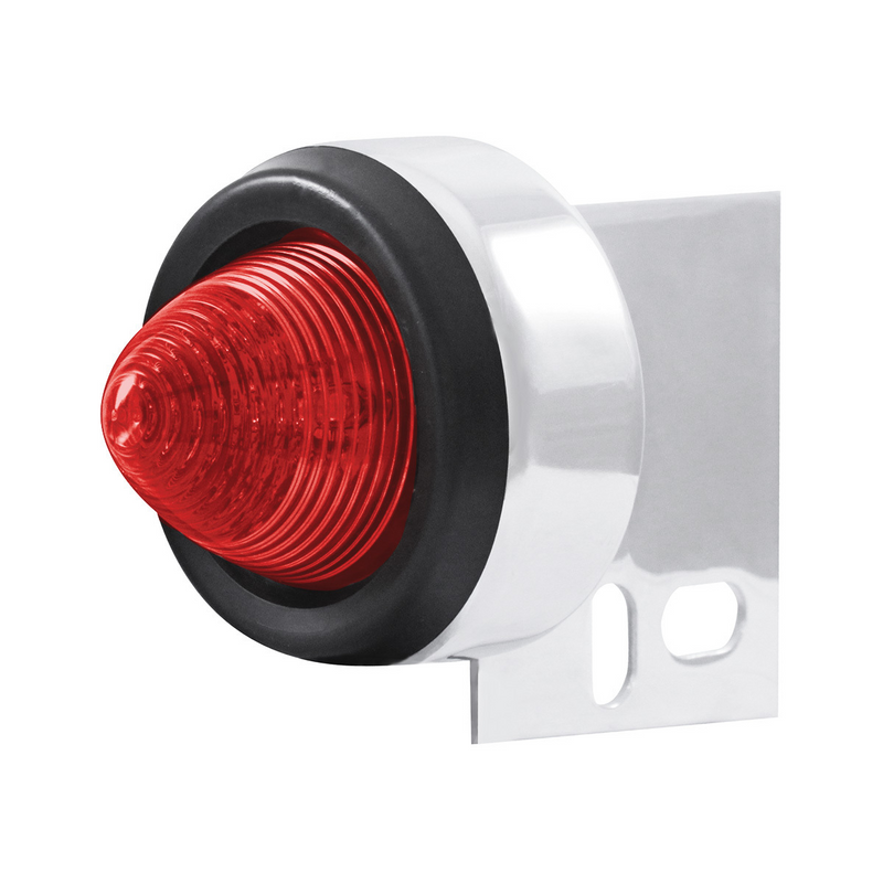 United Pacific 9 LED Beehive Mud Flap Hanger End Light With Grommet Red LED/Red Lens 10995