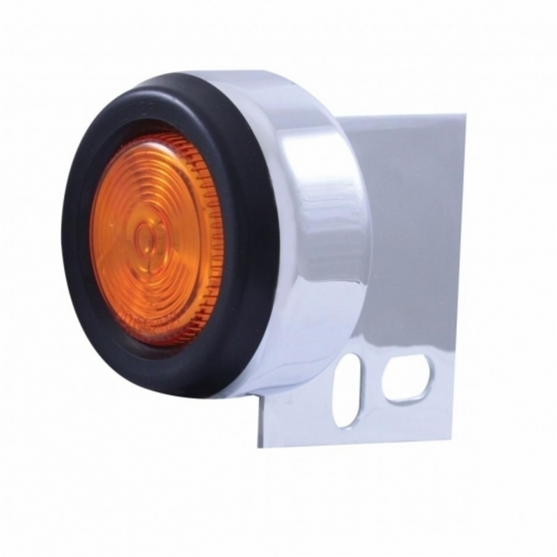 United Pacific Mud Flap Hanger End Light With Grommet Amber 10998