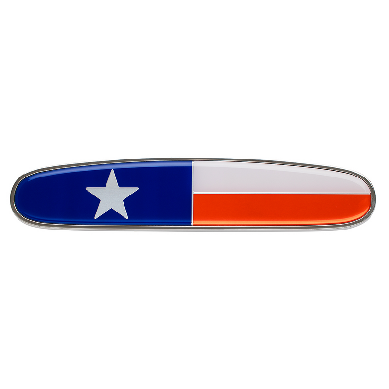 United Pacific Chrome Die Cast Texas Flag Emblem For Freightliner Hood 11002