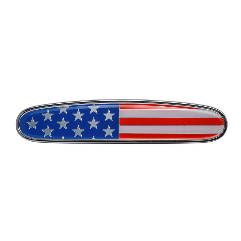 United Pacific Chrome Die Cast USA Flag Emblem For Freightliner Hood 11003