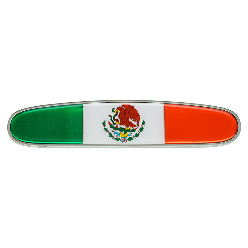 United Pacific Chrome Die Cast Mexico Flag Emblem 11004