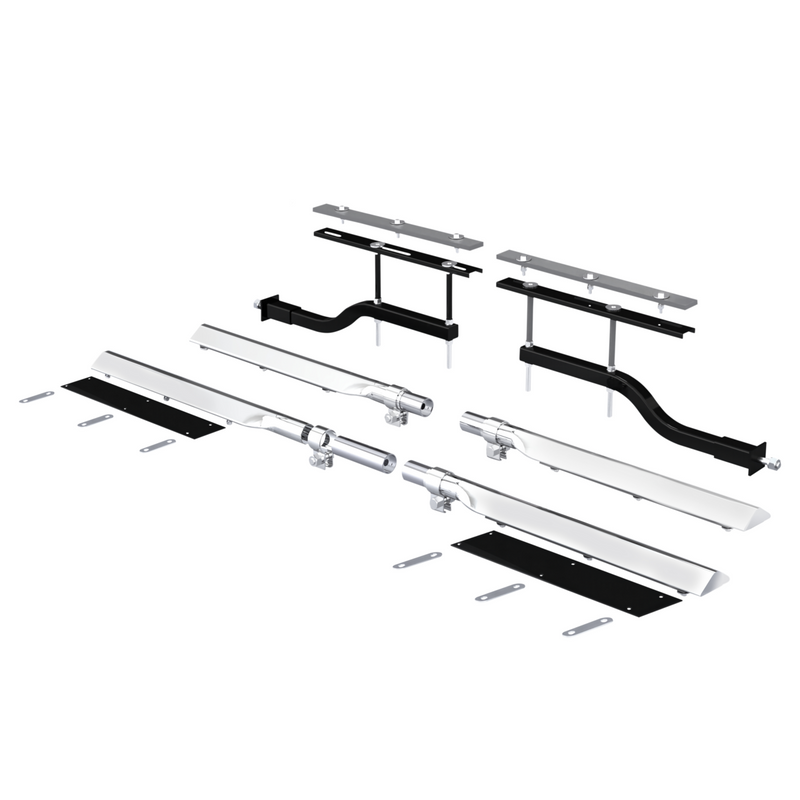 United Pacific 29" 430 Stainless Steel Universal Standard Duty Full Tandem Fender Mounting Arm Kit (Pair) 11024