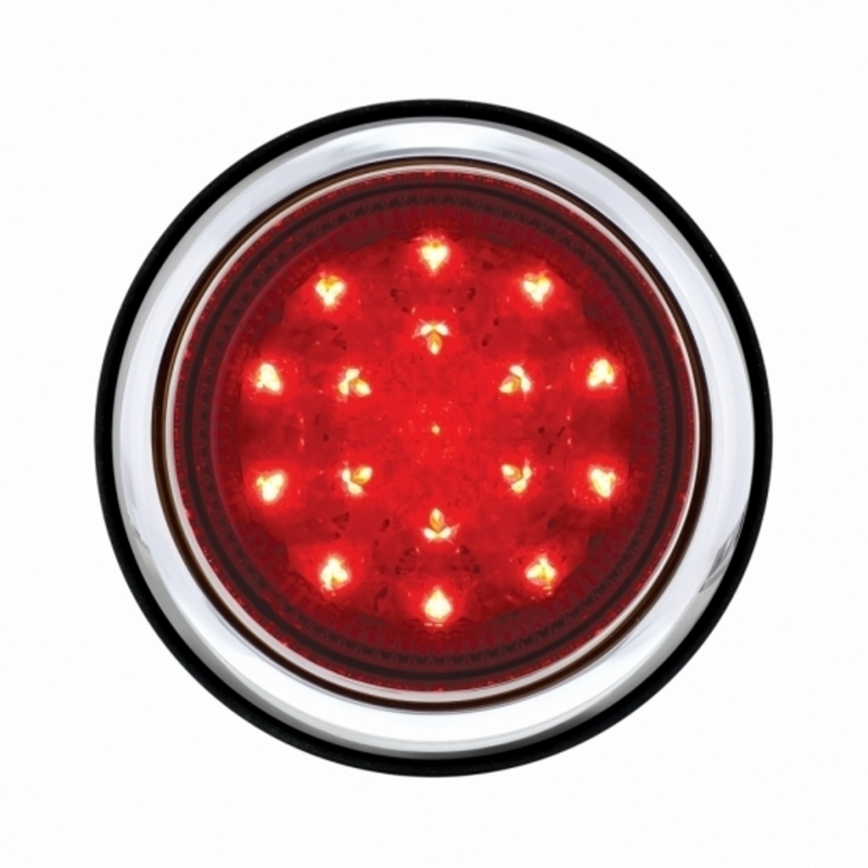 United Pacific 17 LED Chrome Bezel Flush Mount Tail Light 110406