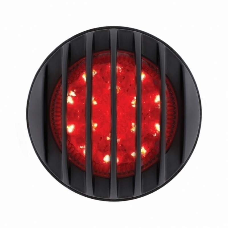 United Pacific 17 LED 1937 Ford Car Style Tail Light With Black Grille Style Flush Mount 110409