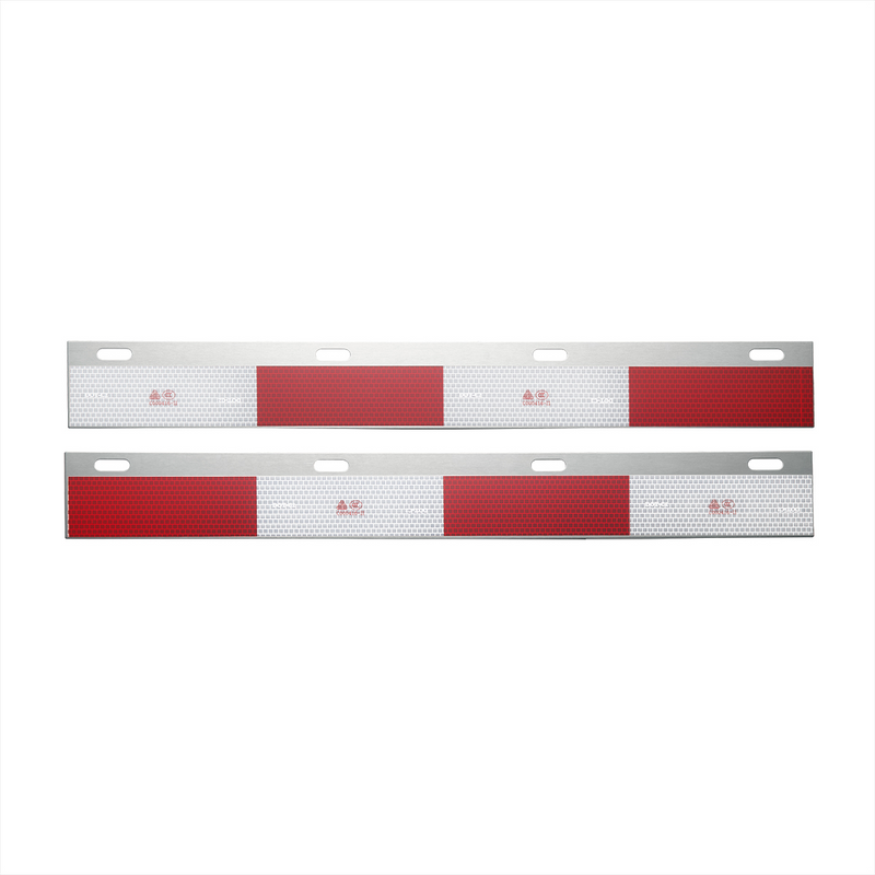 United Pacific Aluminum Straight Conspicuity Reflector Top Flap Plates (2-Pack) 11137B